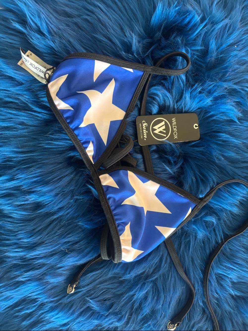 NEW! Wildfox patriotic stars bikini Top